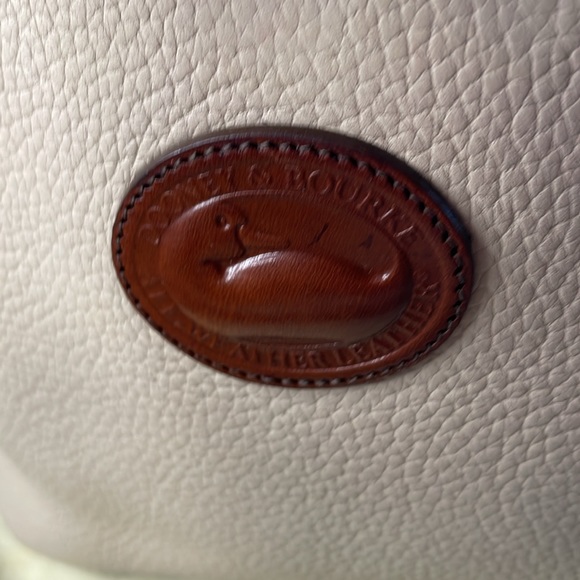 Dooney and Bourke Vintage Teton bag- Exquisite! Bone, Navy and Brown - Picture 11 of 17